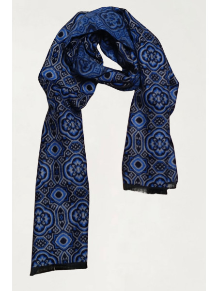 BUFANDA MOSAICO AZUL