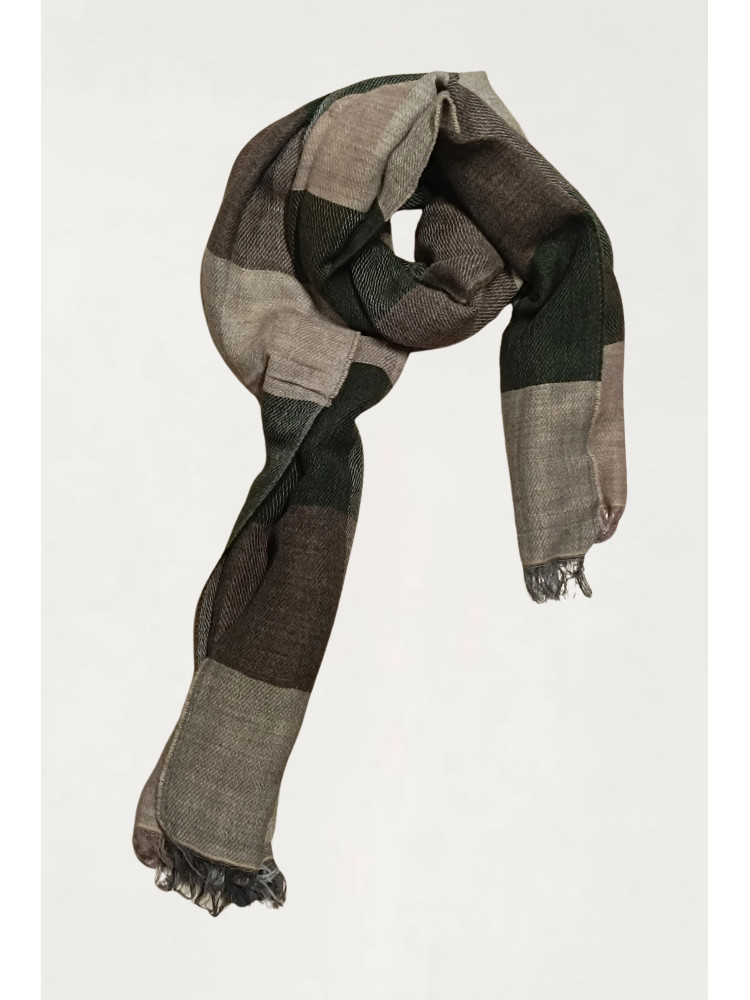 FOULARD CUADROS VERDE/BEIGE