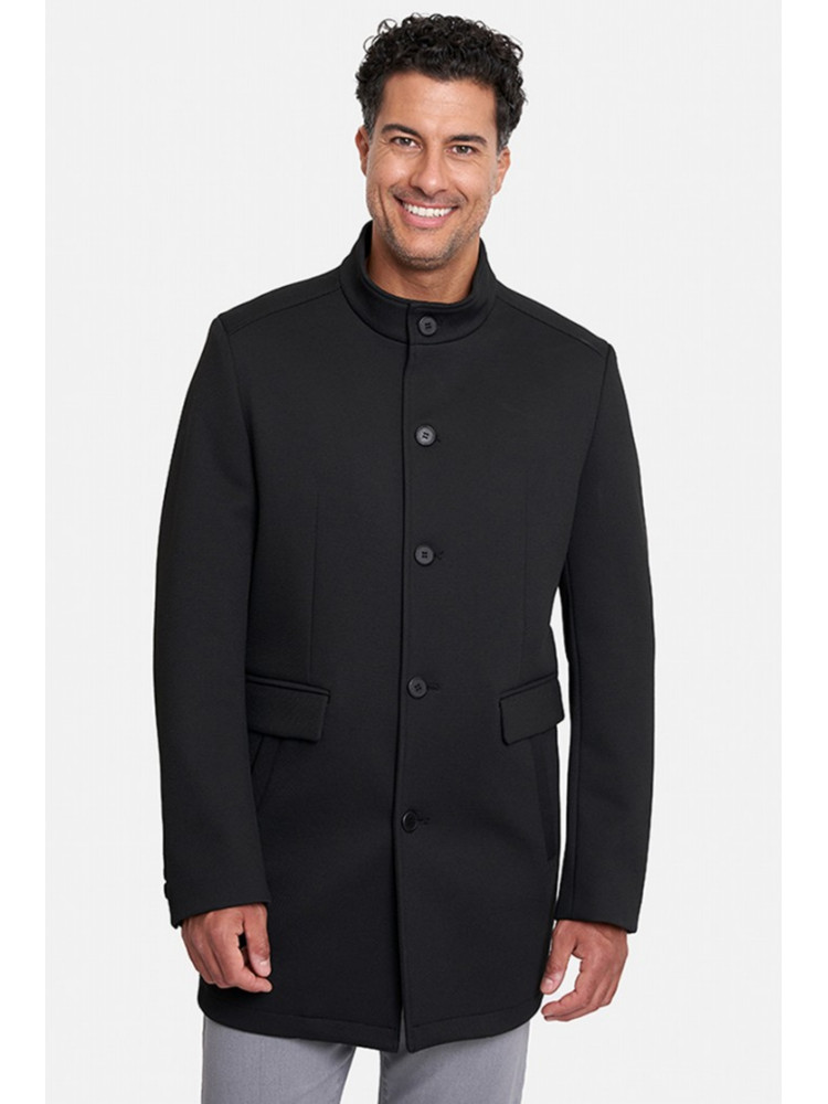 ABRIGO NEGRO CUELLO TIRA