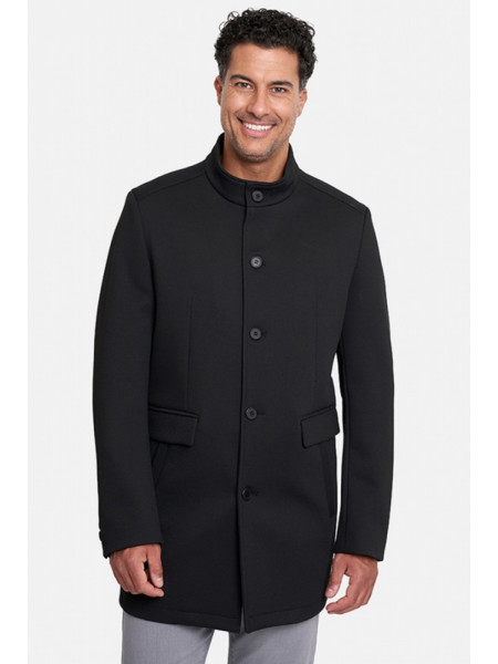 ABRIGO NEGRO CUELLO TIRA