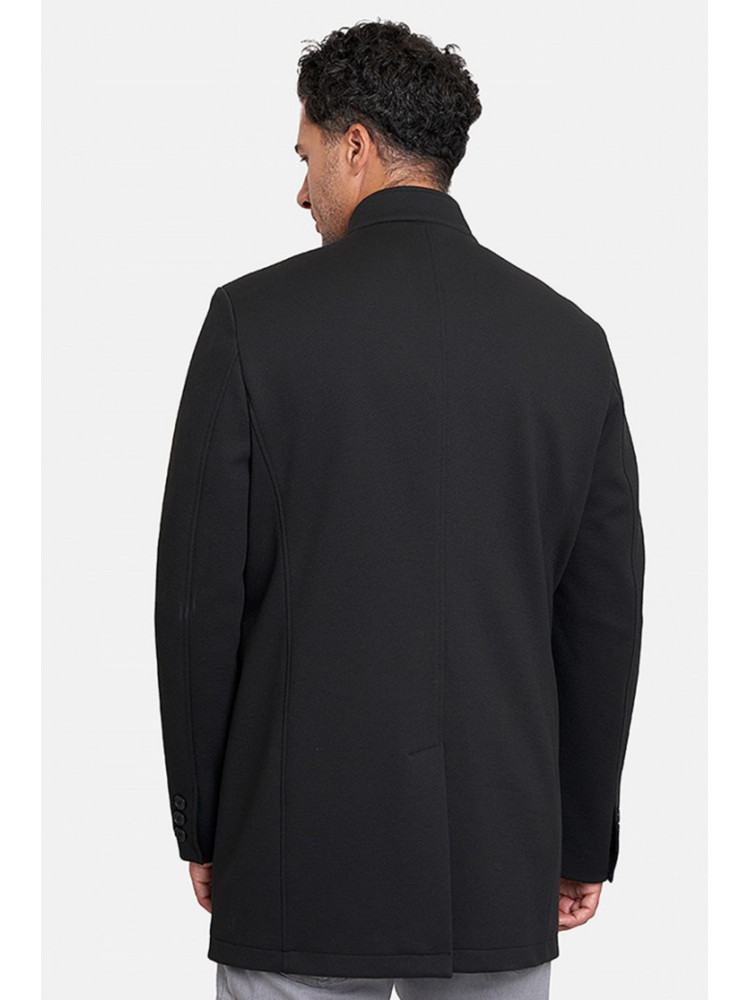 ABRIGO NEGRO CUELLO TIRA