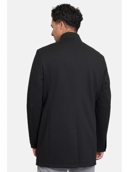 ABRIGO NEGRO CUELLO TIRA