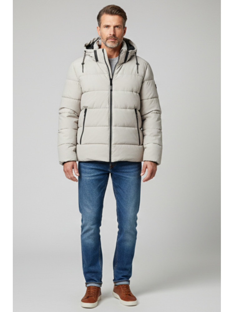 PARKA BEIGE CAPUCHA DESMONTABLE