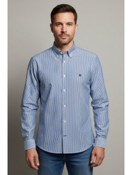 CAMISA RAYA OXFORD AZUL
