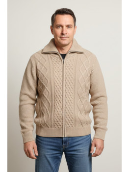 CHAQUETA CAMEL TRENZADO