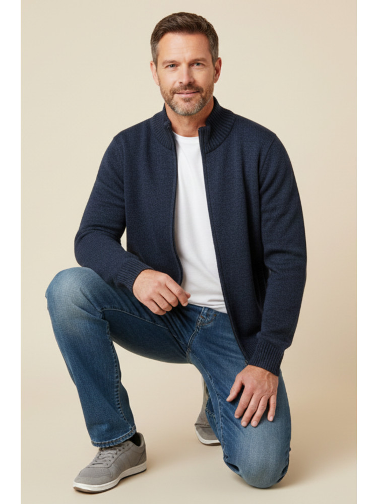 CHAQUETA AZUL CREMALLERA