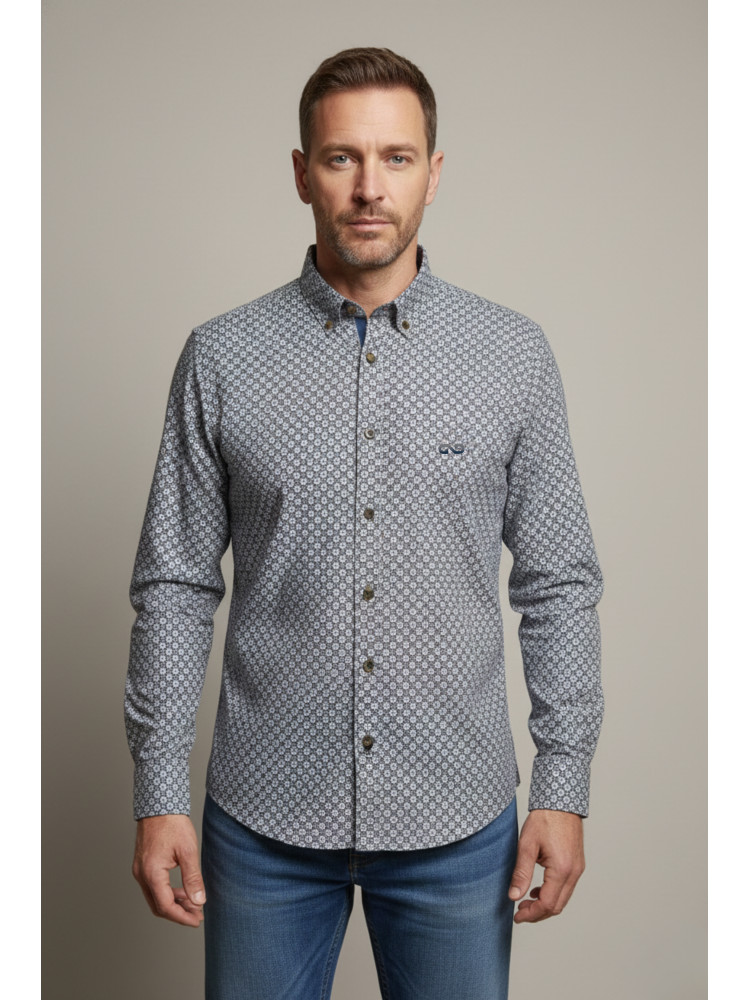 CAMISA GEMETRICO CAMEL