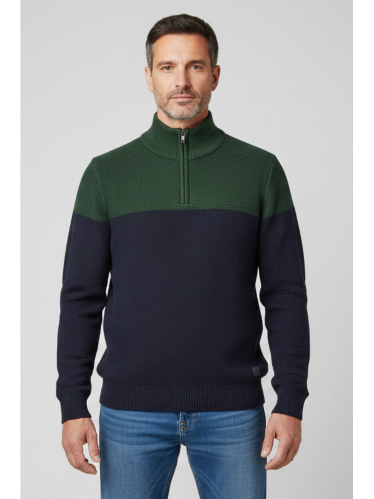 JERSEY CREMALLERA AZUL/VERDE