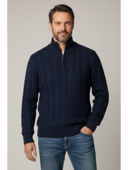 JERSEY OCHOS CREMALLERA AZUL