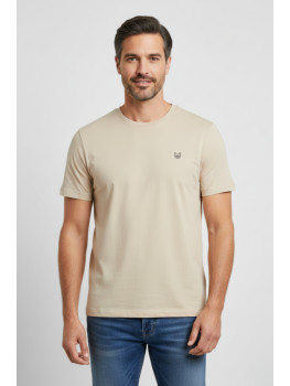 CAMISETA LOGO DOG BEIGE