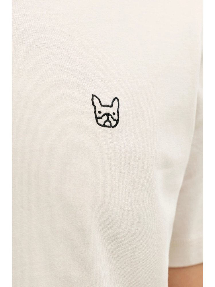 CAMISETA LOGO DOG BEIGE