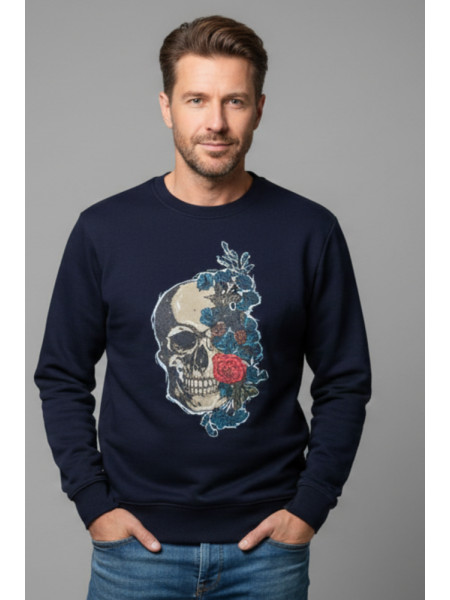 SUDADERA CALAVERA MARINO