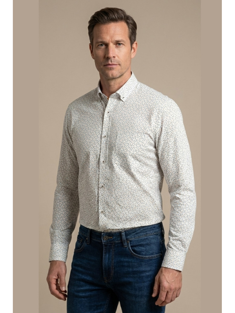 CAMISA KENT´S DIBUJO VERDE-MOSTAZA