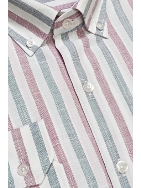 CAMISA RAYAS AZULGRANA KENTS