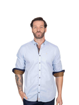 CAMISA CELESTE CON CODERA 2