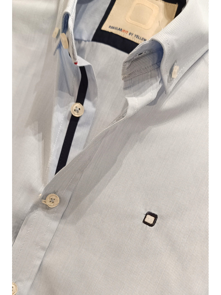 CAMISA CELESTE 100 RAYAS YS
