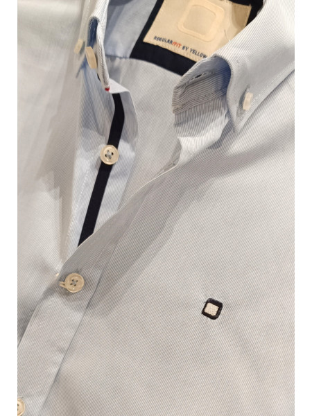 CAMISA CELESTE 100 RAYAS YS