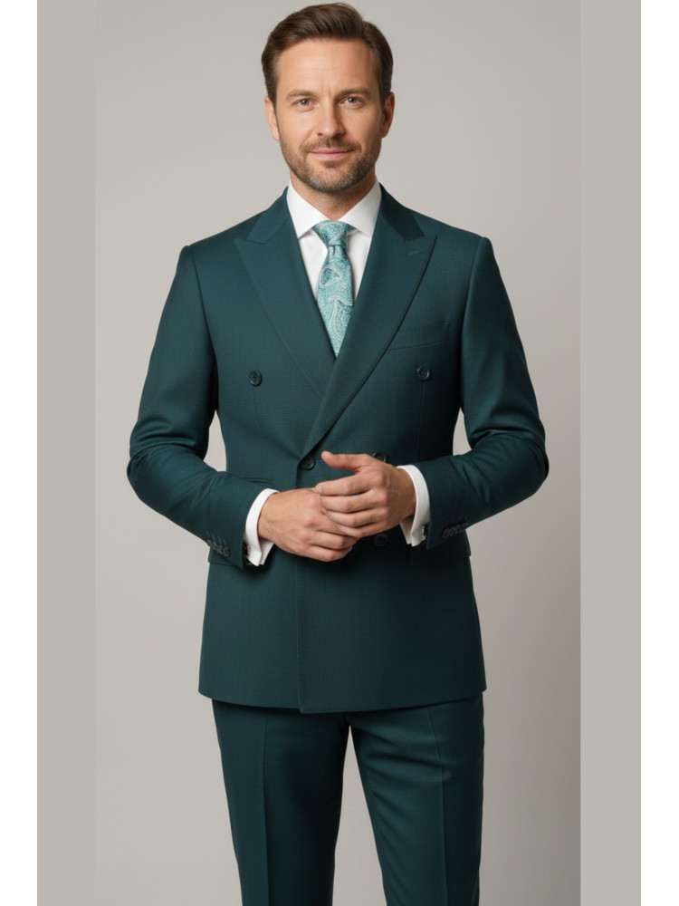 TRAJE CRUZADO VERDE