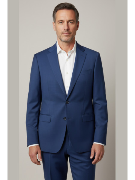 Traje Slim C/Elastica Azul Tinta