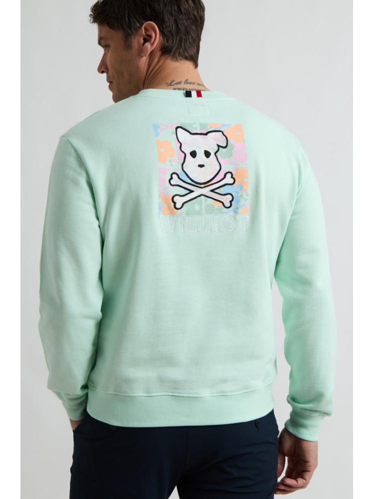 SUDADERA WILLIOT FLOWER TURQUESA