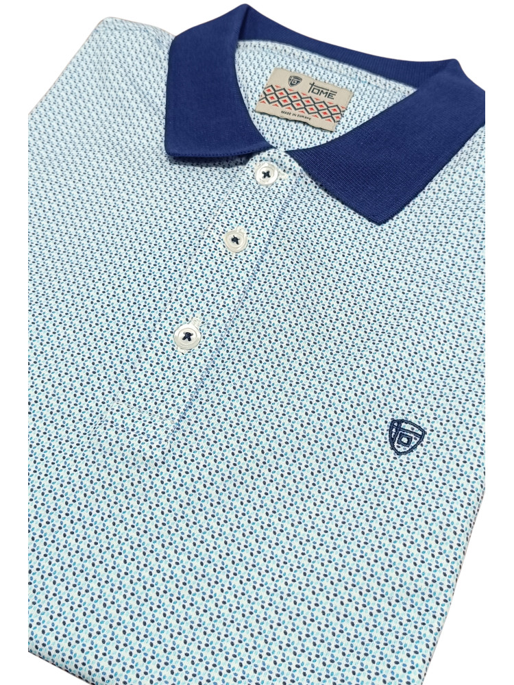 POLO TOME PRINT AZUL