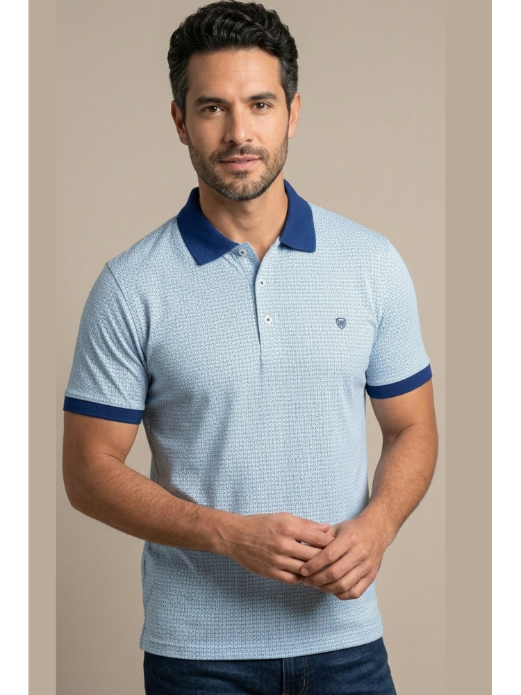 POLO TOME PRINT AZUL