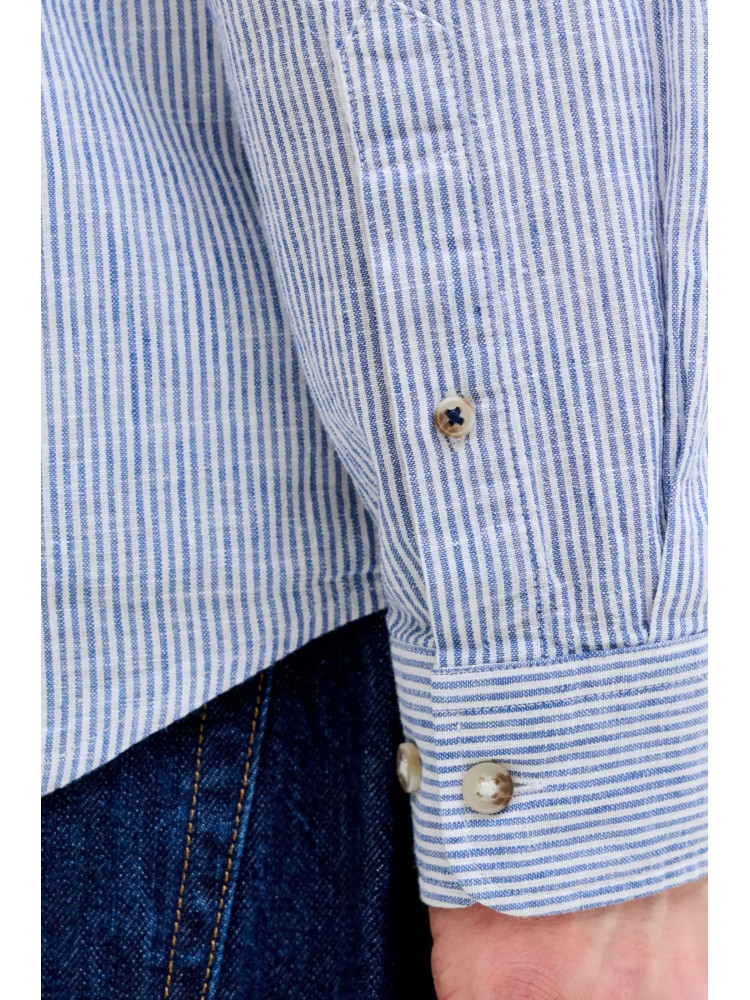 CAMISA RAYAS AZUL LINO