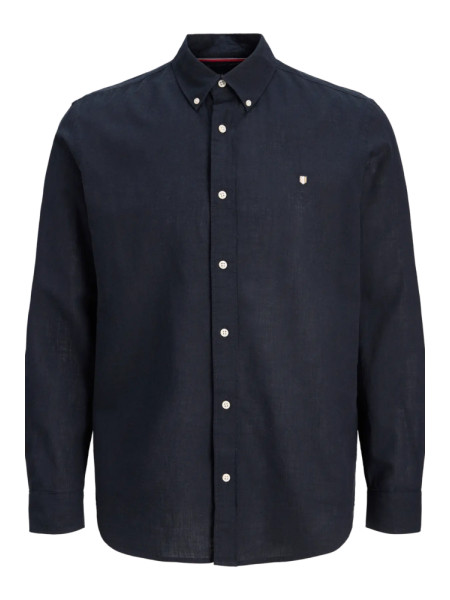 CAMISA LINO AZUL MARINO