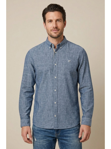 CAMISA LINO AZUL DENIM