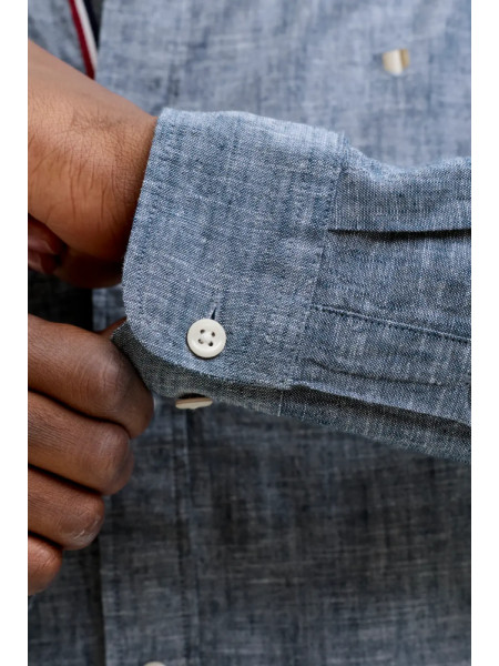 CAMISA LINO AZUL DENIM