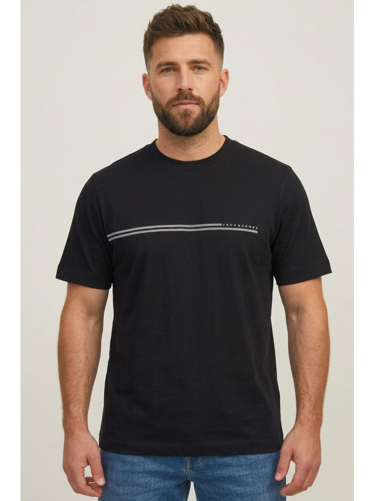 CAMISETA NEGRA LOGO LINEA